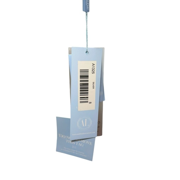 Glamorous White and Silver Prom Dress - Picture 4 of 5